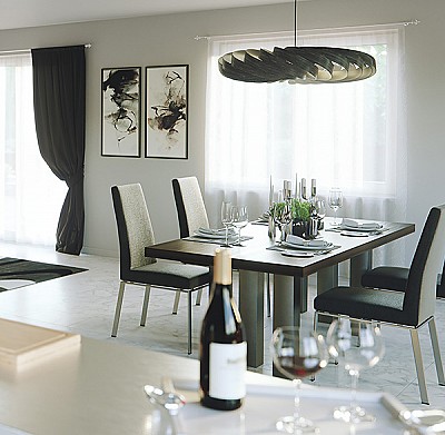 Innenraum Visualisierung Esszimmer FH212